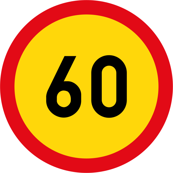 speed limit - 60km/h