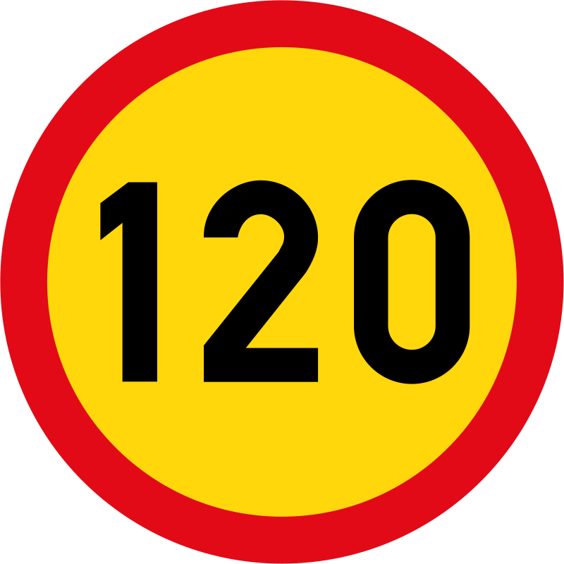 speed limit - 120km/h