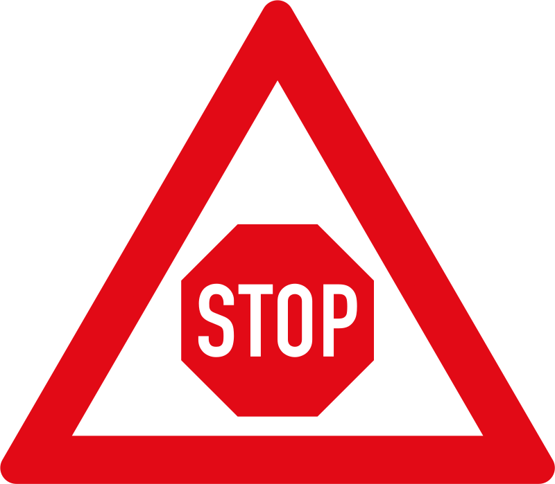 annother STOP road ahead
