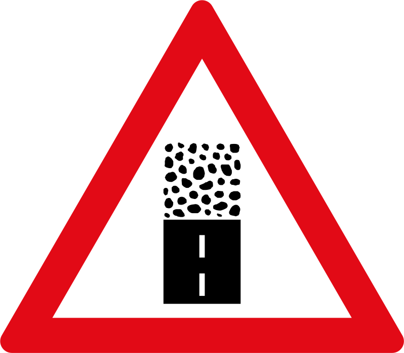 road surface changes ahead